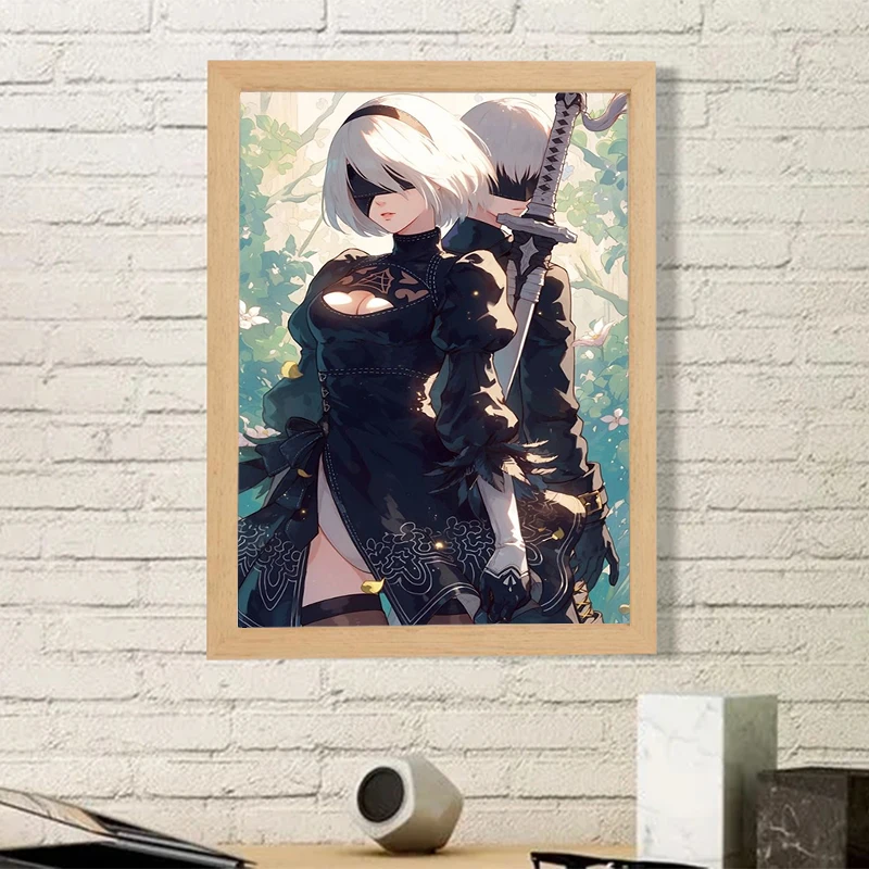 Posters for Wall Decor NieR Automata Home Decorations Canvas Gamer Room Decoration Decorative Painting Poster Art Paintings Cute