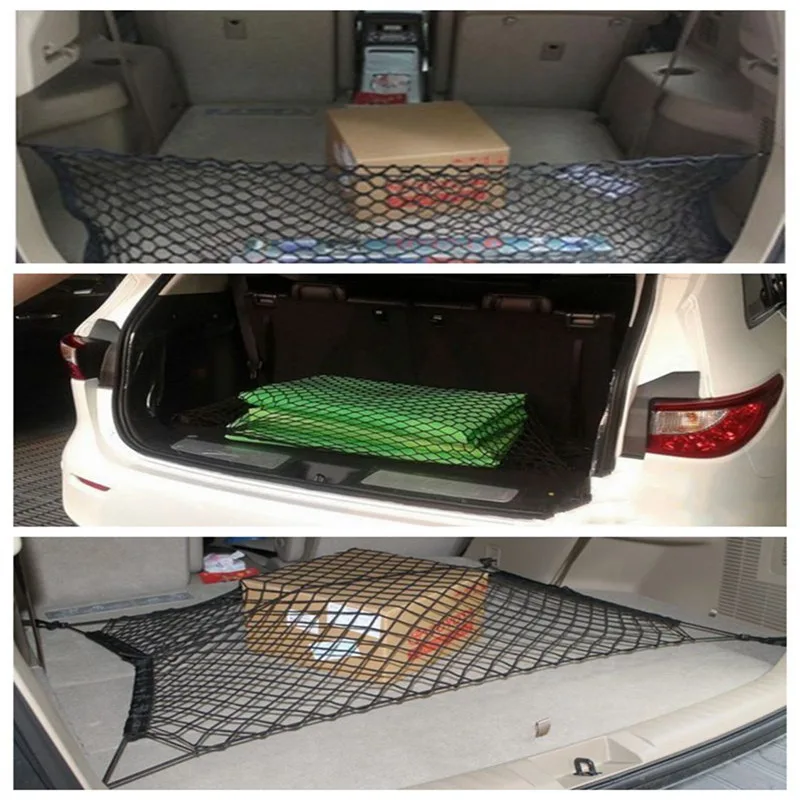 Envelope Trunk Cargo Net For JEEP GRAND CHEROKEE Car Boot Trunk Net Mesh Elastic Nylon Rear Back Cargo Trunk Storage Organizer