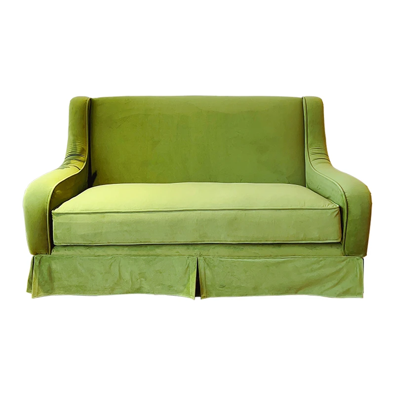 

American country fabric living room sofa, small apartment simple sofa