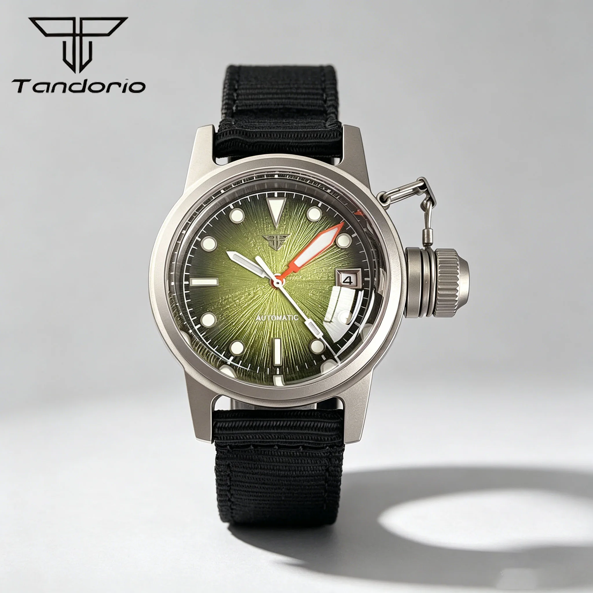 

Tandorio 36mm Military Frogman Divers Watch For Men Domed Sapphire Glass Gradient Texture Dial Auto Miyota8215/Asia2824 20ATM