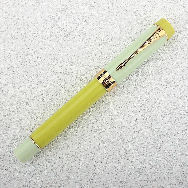 

Jinhao 100 Fountain Pen Limited Heartbeat F M Nib Lime Green Color Barrel for Calligraphy Signature A7555