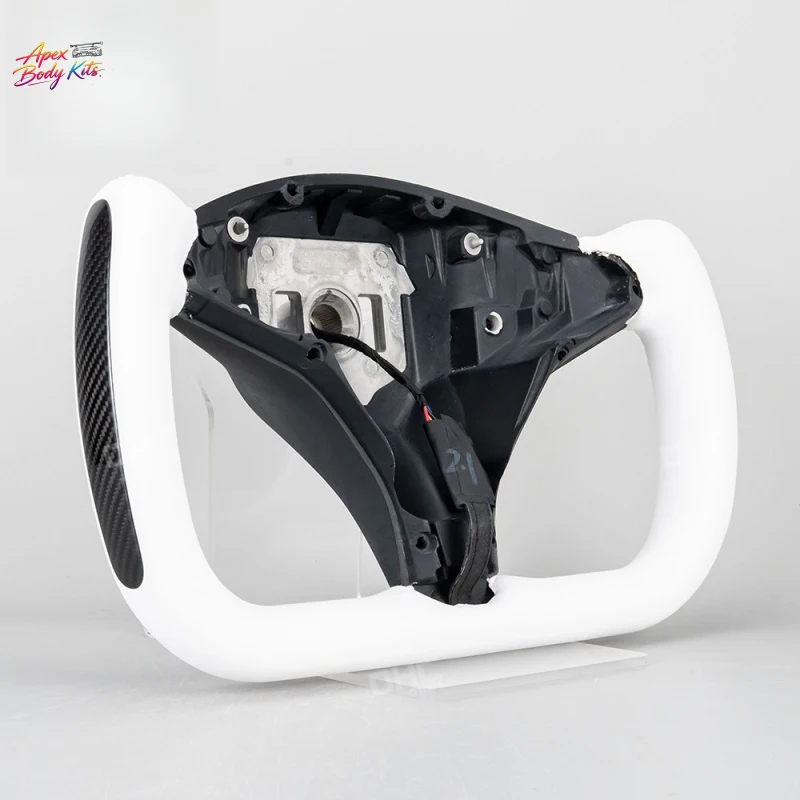 suitable for Tesla Model X 16-20 models, full-leather heated Yoke steering wheel modification pa