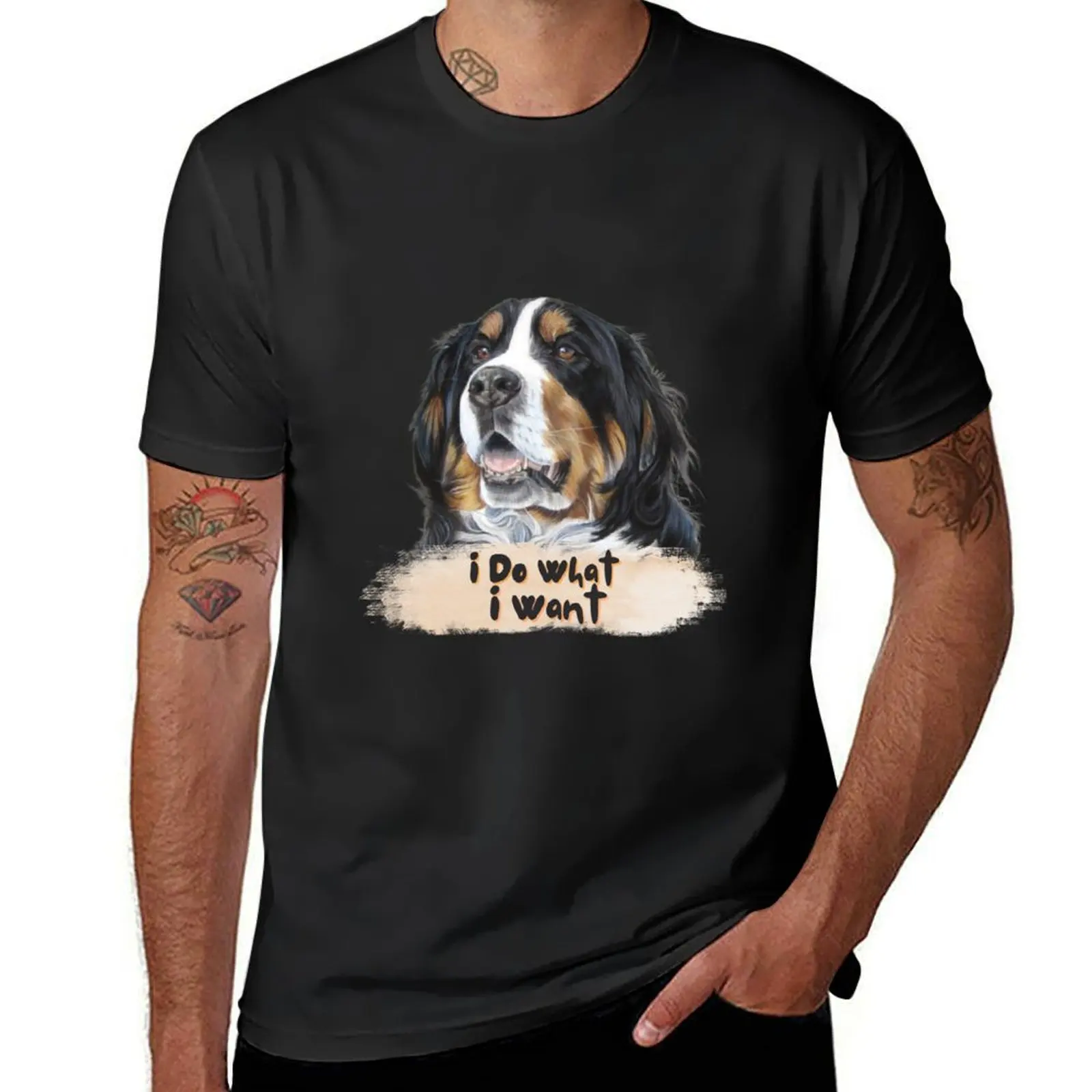 I Do What I Want Bernese Mt. Dog 3 T-Shirt vintage boys animal print oversized t shirts for men