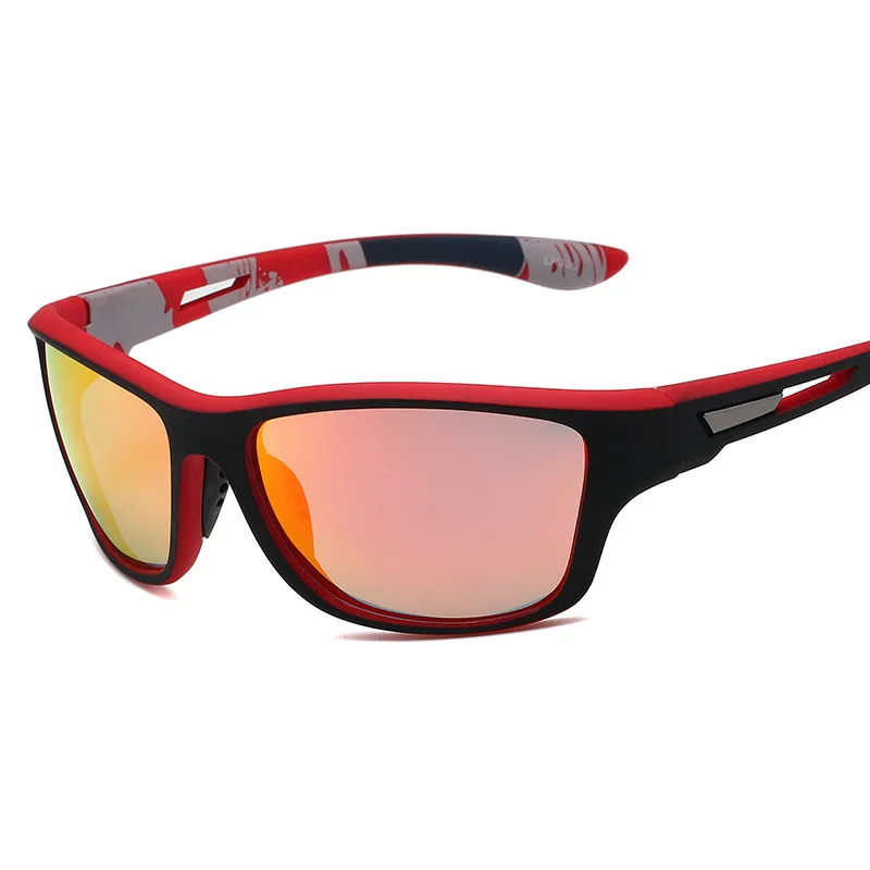 Gafas de sol deportivas para hombre, gafas polarizadas con película de Color, espejo antipolvo, espejo para montar, sentido avanzado T180