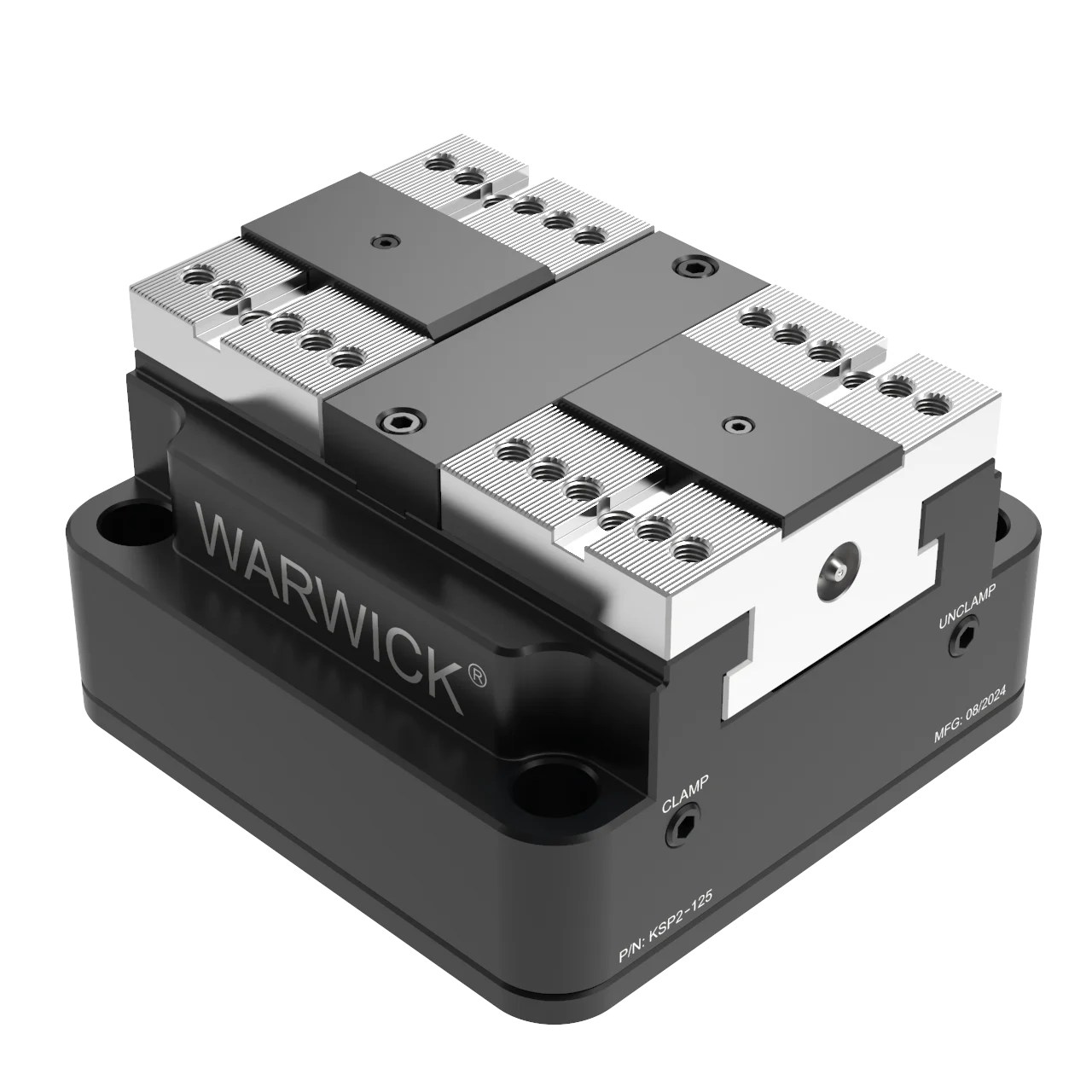 WARWICK New KSP2-125 Self Centering Air Vise Pneumatic Concentric Vise Clamping Force Blocks For CNC Machine