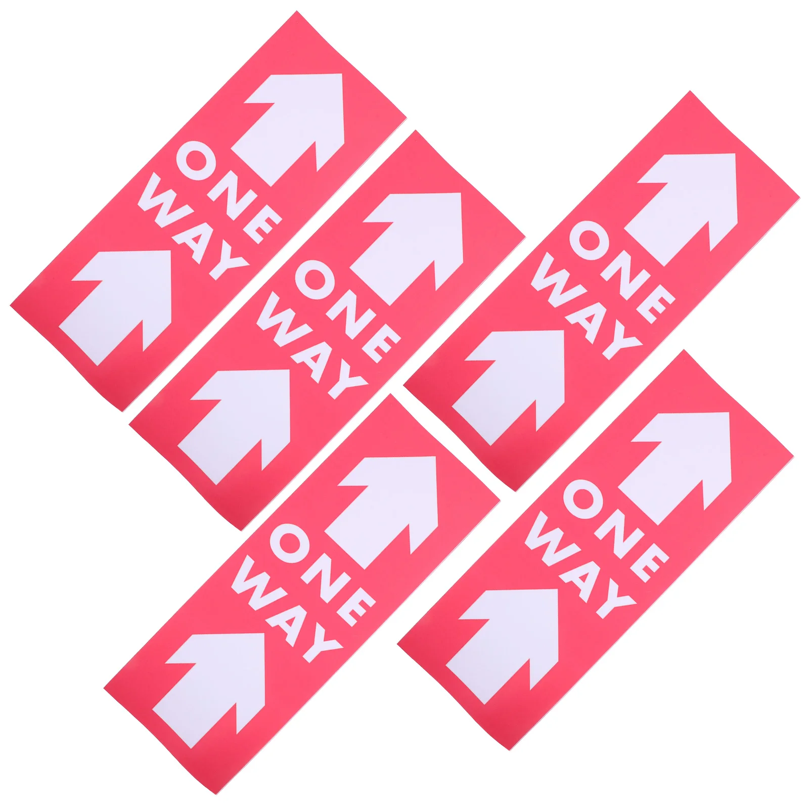 5 Pcs Arrow Warning Post Labels Decals The Sign Adhesive Stickers Pvc Indicator