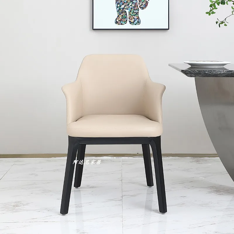 

Italian Minimalist Chair Solid Wood Dining Home Modern Minimalist Cafe Chair Negotiation Hotel Restaurant Sandalye Furniture