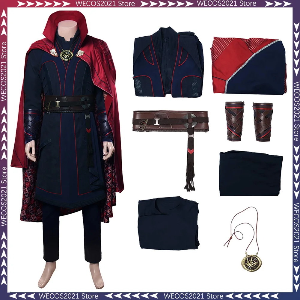 Movie Multiverse Of Madnes Costume Male Superhero Doctor Cosplay Strange Fantasy Cloak Suits Men Adult Man Roleplay Outfits