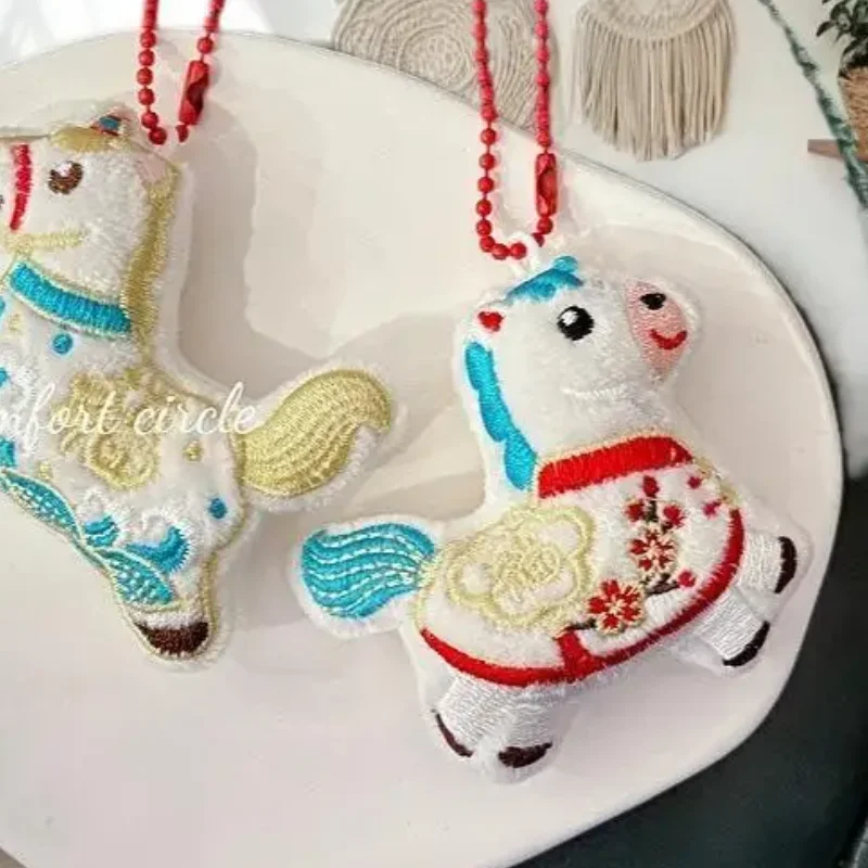 

Год Лошади, Новый год, праздничная кукла, украшение в китайском стиле, пони, украшение со знаком зодиака, школьный портфель, кулон, брелок