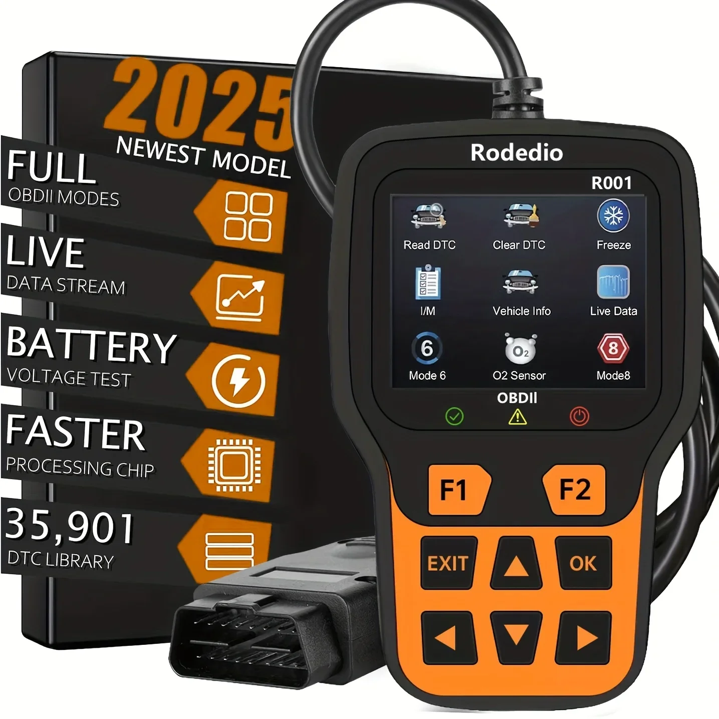 Car OBD2 Scanner Diagnostic Tool R001Multi-language OBDII Car Voltage Tester Engine Fault Code Scanner Car Code Reader