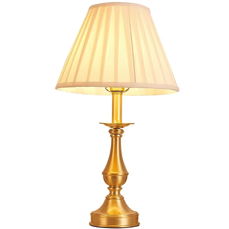SOFEINA Modern Nordic Brass Table Lamp LED Copper Desk Light Creative Decor For Home Bed Room