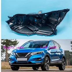 For Nissan Qashqai 2019 2020 Headlamp Base Headlight Rear shell Replace Headlight House Black rear shell