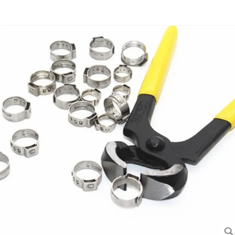 100 stücke 5,3mm bis 30mm Schlauchs chellen Einzel ohr stufenlos Edelstahl Schlauchs chellen Cinch Klemm ringe zum Abdichten – Detail 4
