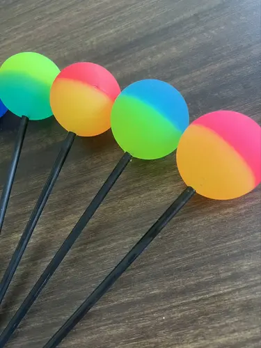 Imagen 2 del producto Arborea bolas de fricción de colores, Material de silicona de Color aleatorio, herramientas de curación de sonido, palo de mazo de Gong de sonido de ballena