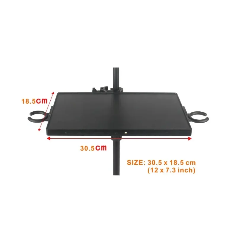 Clamp On Plastic microphone stand tray Place the mixing console soundcard audiointerface Fit for Most Mic 4 in 1 holder Stands