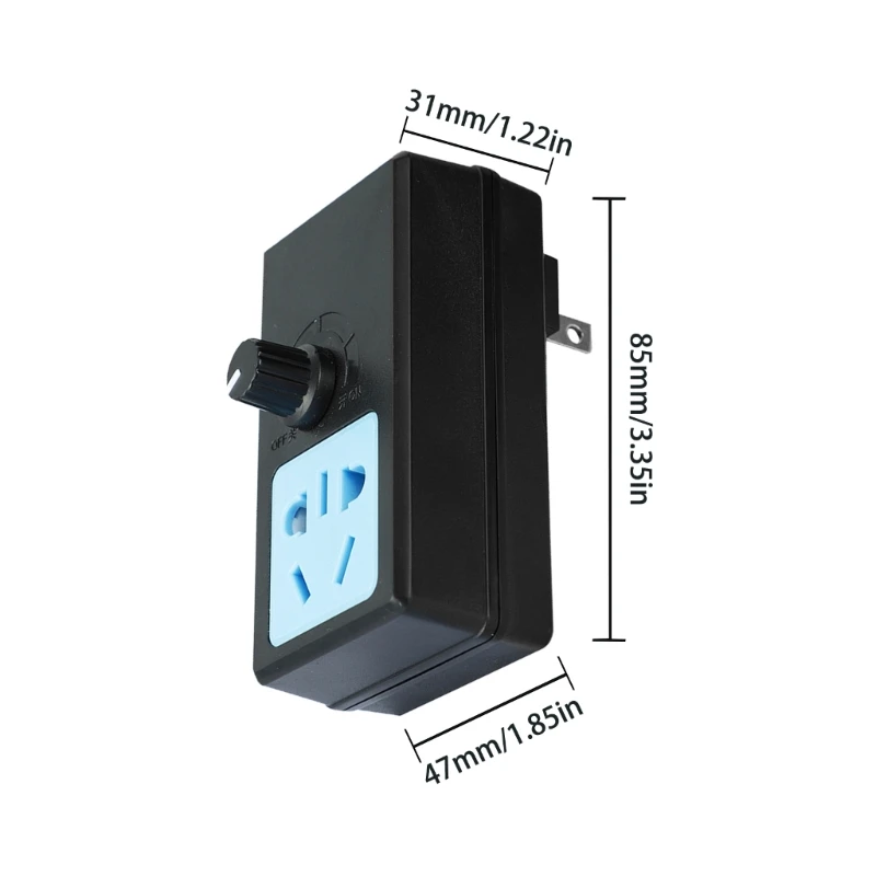 電圧表示付き100V-240V～50V-220Vの調整可能な出力電源アダプタ