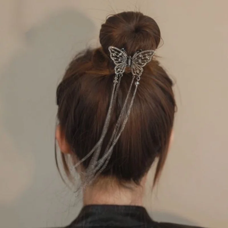 

Women Girls Chinese Style Alloy Butterfly Tassels Small Casual Hair Clips Female Exquisite Hairpins New Headwear Hair Accessory