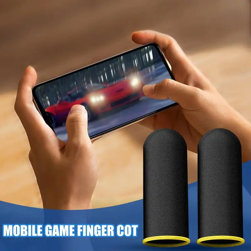 Luva de dedo antiderrapante para controlador de jogos, pontas dos dedos, tela sensível ao toque, jogo PUBG, tela sensível ao toque, 20 PCs, 2PCs