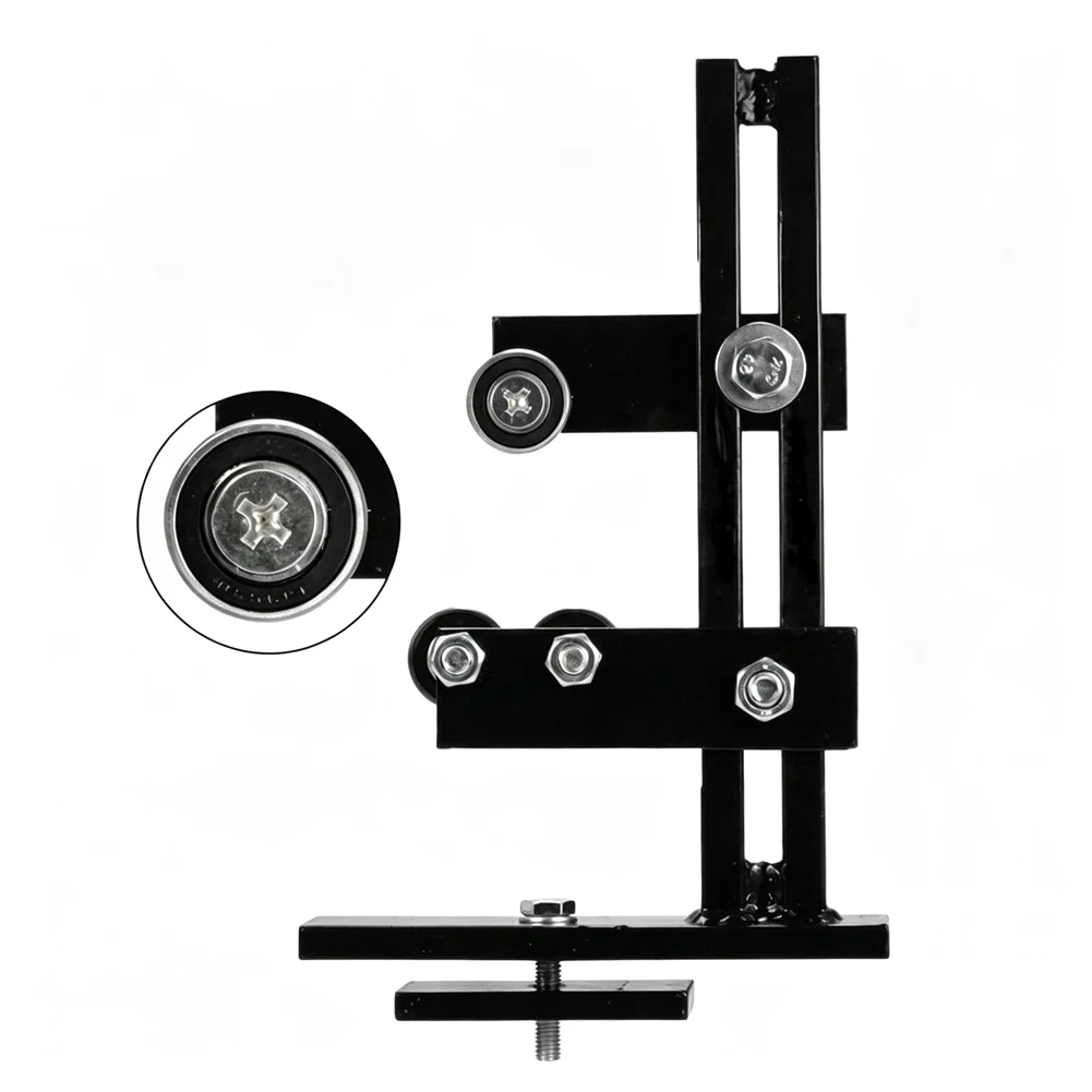 

Wood Lathe Steady Rest L Design with Heavy-Duty Cast Iron Frame and Independently Tunable Wheels for Precision Turning Support
