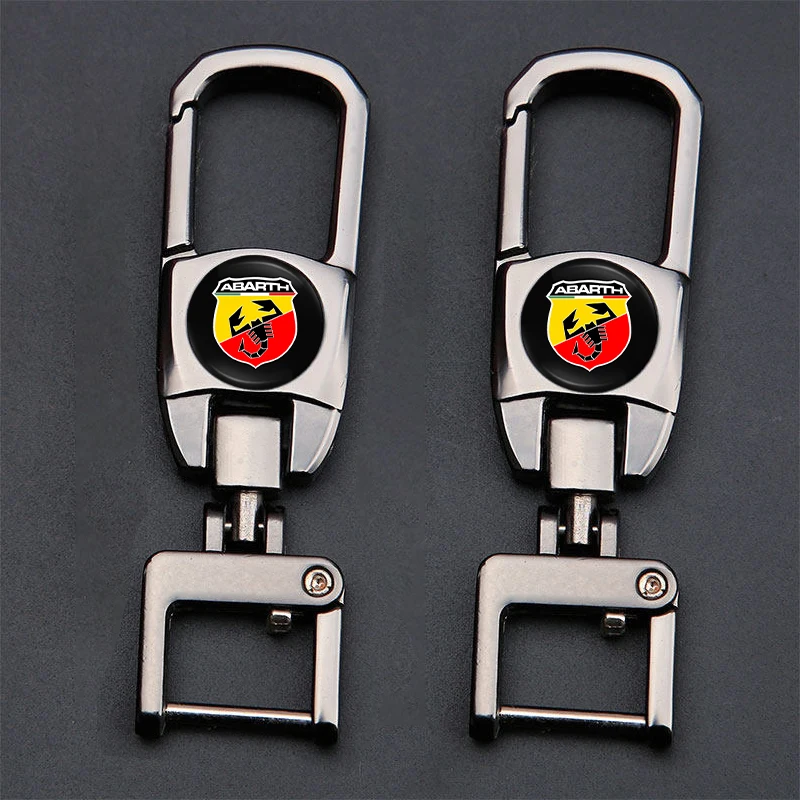 Fiat Auto-Schlüsselanhänger, Titan-Karabinerhaken, Schlüsselring, Schlüsselhalter für Abarth Punto Panda Doblo Stilo Bravo Freemont Uno, Auto-Gadgets