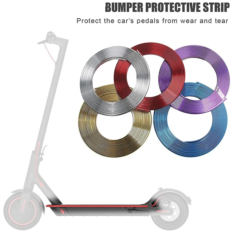 2 Meters Scooter Body Anti-Collision Strip Electric Scooter Bumper Protective Strip Skateboard Decorative Strip