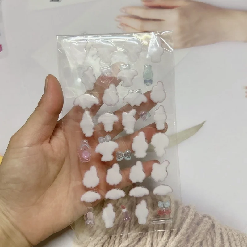 산리오 마이멜로디 방수 3D 입체 스티커 DIY 휴대폰 케이스 장식 이어폰 케이스 액세서리 선물