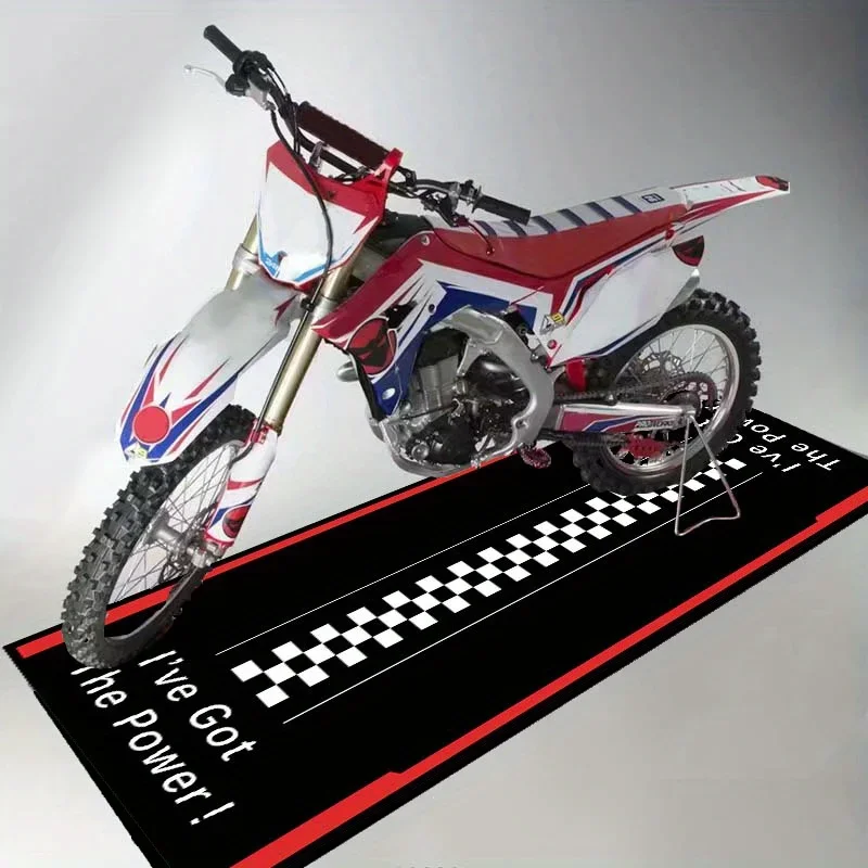 Motorcycle Carpet Garage Mat Racing Cool Moto Display Motorcycle Display Mat Anti-slip Home Decor Long Strip Comfortable Rug