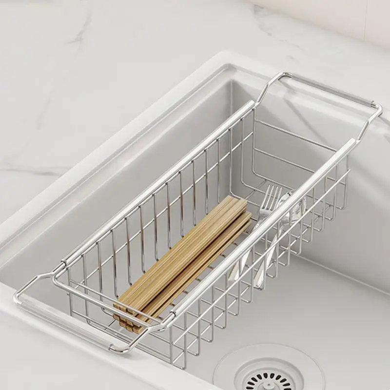 Wire Baskets For Organizing Drain Rack Wire Basket Telescopic Sink Storage Rack Under Shelf Basket Kitchen Drain Rack For Holds