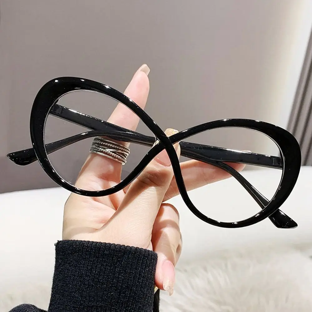 2023 New Curve Design Anti-Blue Light Glasses Women Oversized Optical Frame Eye Protection Eyeglasses Office Computer Goggles