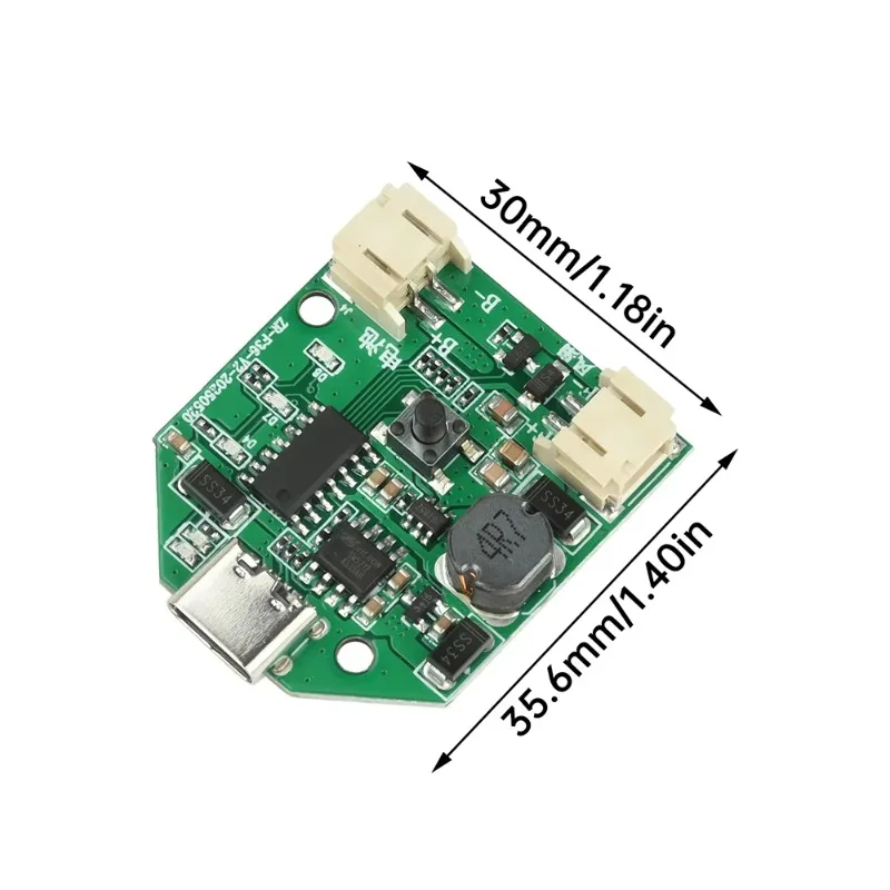 5V to 9V 12V Boost Board Charging Fan Control Board Type-C Rechargeable Circuit Charging Module with Cable