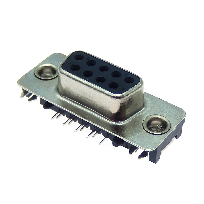 5pcs Ultra-thin DB head DR-9 core female SMT patch socket double row DB9 ultra-thin connector DR9