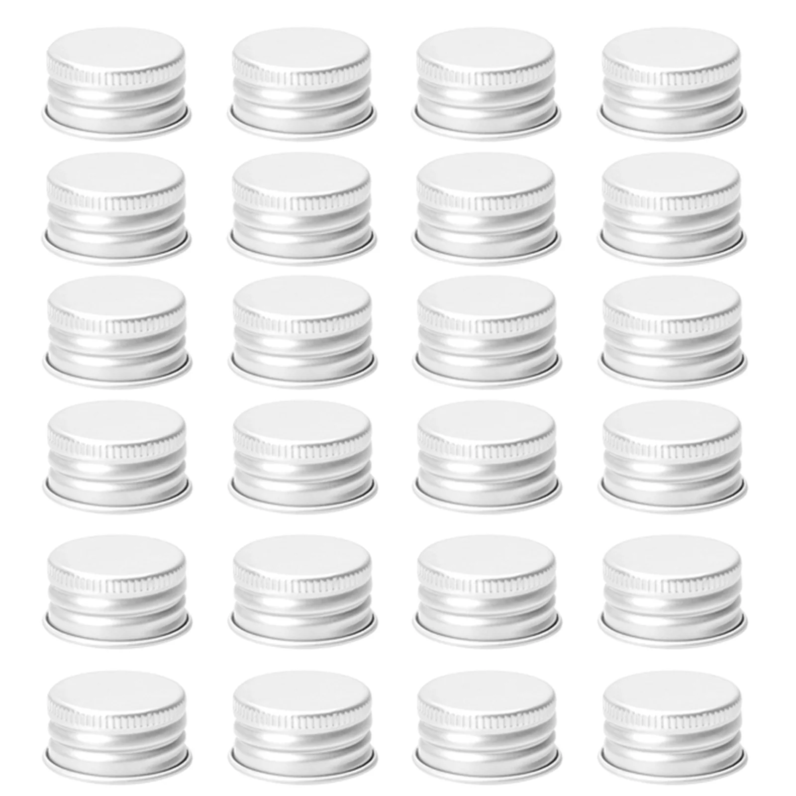 

100Pcs 20mm High Transparency Leakproof Aluminum Lids for Lotion Bottles Glass Jars Easy Identification Replacement Caps