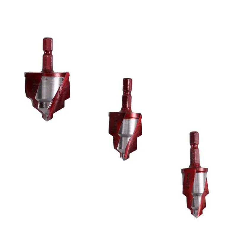 

2025 горячий стиль PPR подъемные ступенчатые сверла набор из 3 сверл с шестигранным хвостовиком 20/25/32 мм для подключения водопроводных труб