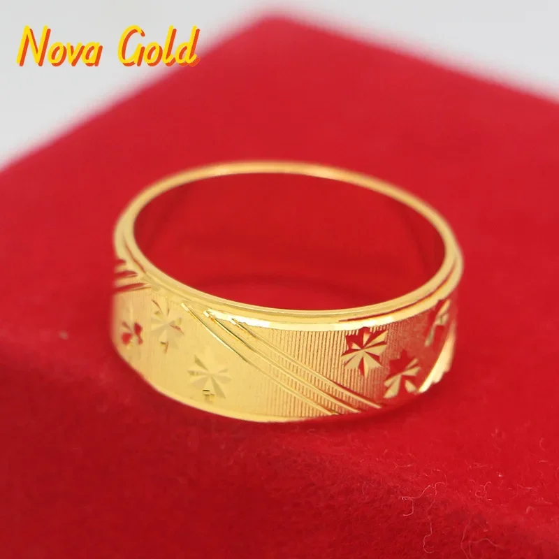 

Кольца NovaGlod для пар, мужские и женские, из настоящего золота 9999 пробы, 24K, роскошные и эффектные, в ретро-стиле, матовые, плоские, парные.