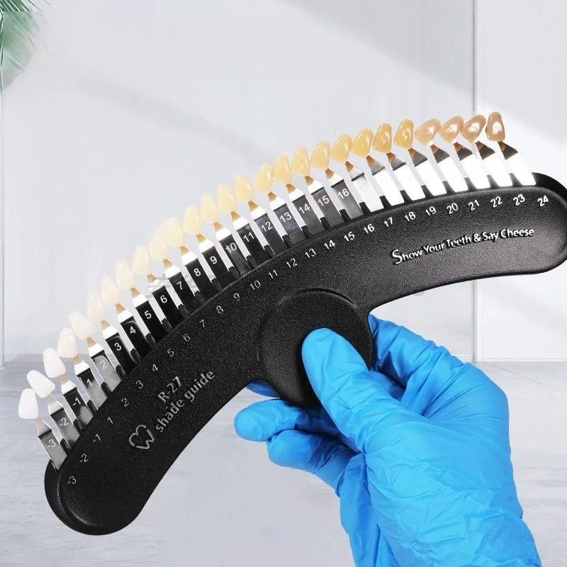 Teeth Whitening Before And After - Guia de Cores Dentais com Luz