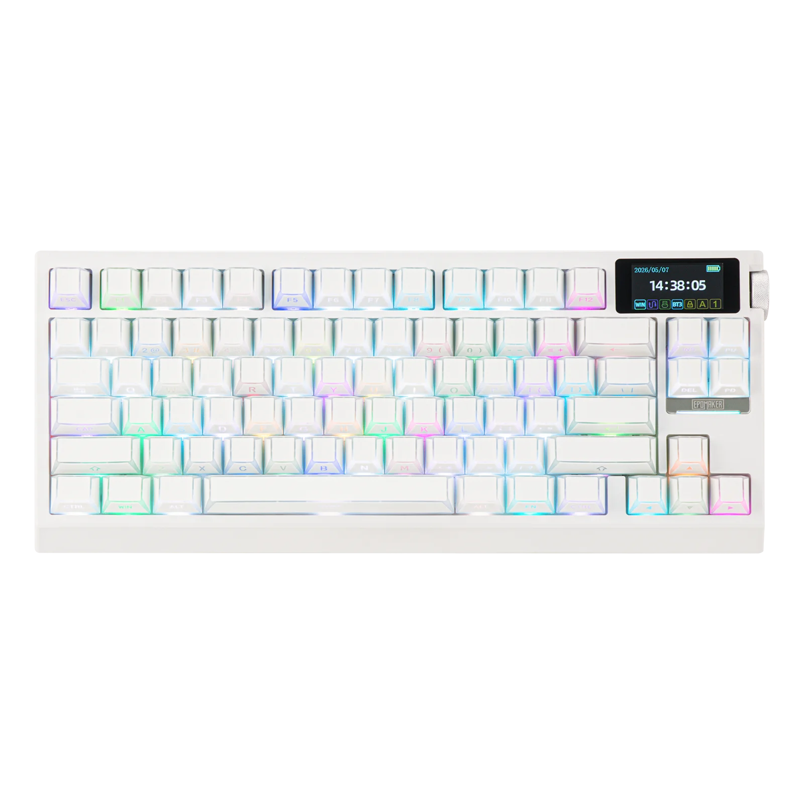 EPOMAKER 138 Keys Phos Keycaps Set Cherry Profile Side-Printed Shine Through PBT+PC MX-Style Keycap for Mechanical Keyboards