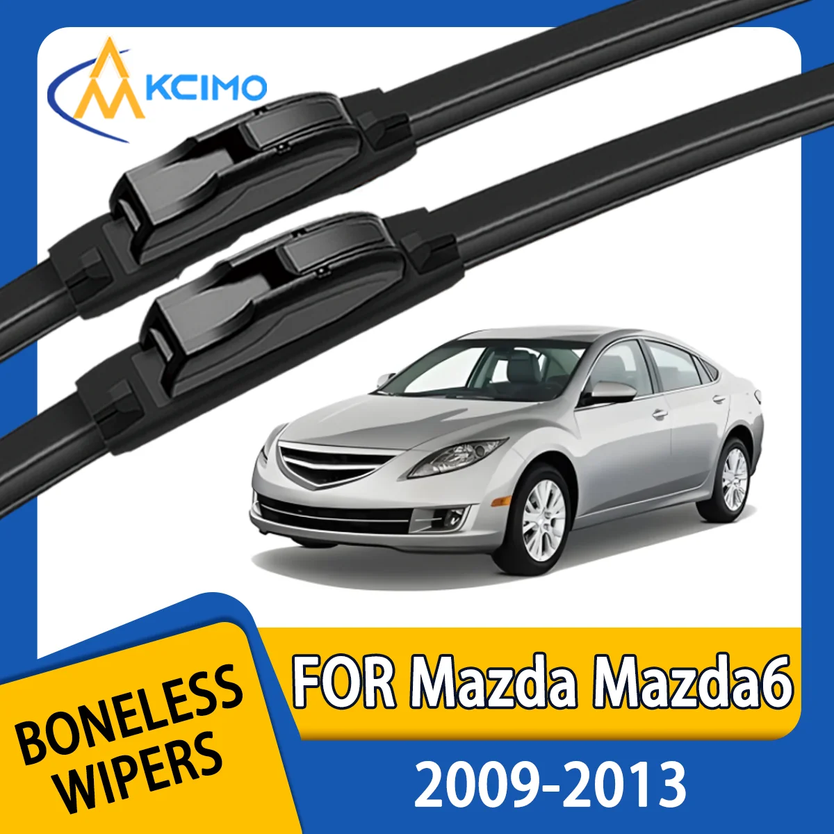 

KCIMO 2PCS New Wiper Blades for Mazda Mazda6 GH1 / GH2 / GZ 2009-2013 Mazda Atenza Front Windshield Auto Wipers Blade Brushes