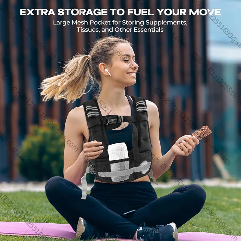 Suitable for U-shaped Adjustable Fitness Weight Vest 5kgRunning TrainingSpecial SandbagInvisible ReflectiveWeighted Sandcoat10kg