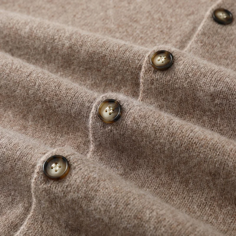 2025 Classic Men Knitted Baseball Collar Cardigan 100% Pure Wool Sweater Single-breasted High quality Thick Warmth Leisure Tops