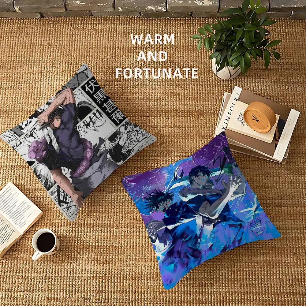 F-Fushiguro M-Megumi Pillow Cushion Cover Pillowcase Living Room Sofa Home Decor Customized