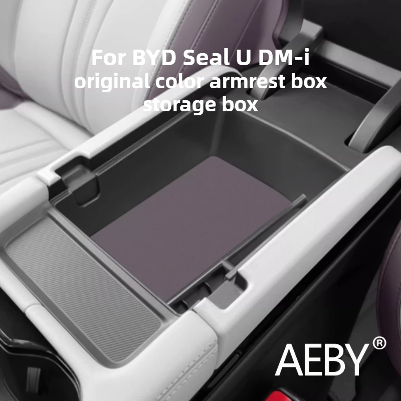 

AEBY For BYD Seal U DM-i 2023 2024 2025 Center Console Armrest Box, Storage Organizer Cover, Anti-Dust Car Interior Accessories