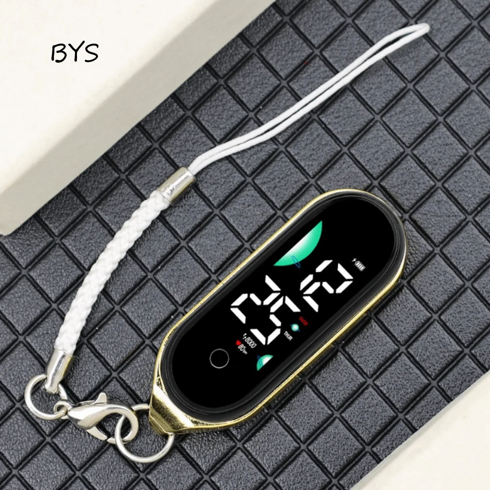 Creative Silent Electronic Hanging Watch Luminous Digital Display School Clock Portable Small Pendant Keychain Watch Students