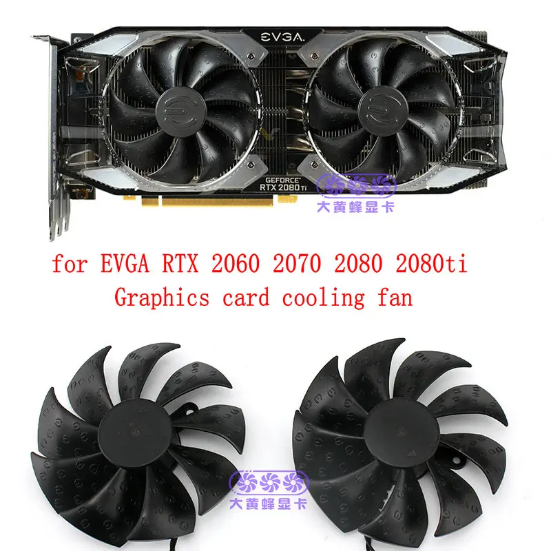 

Original for EVGA RTX2060S 2070 2070S 2080 2080S 2080ti Graphics Video Card fan PLD09220S12H PLA09215S12H DC12V 0.55A