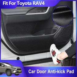 For Toyota RAV4 2020 2021 2022 2023 2024 Door Anti-Kick Mat Leather Car Interior Sticker Threshold Sill Guards Protection Strips