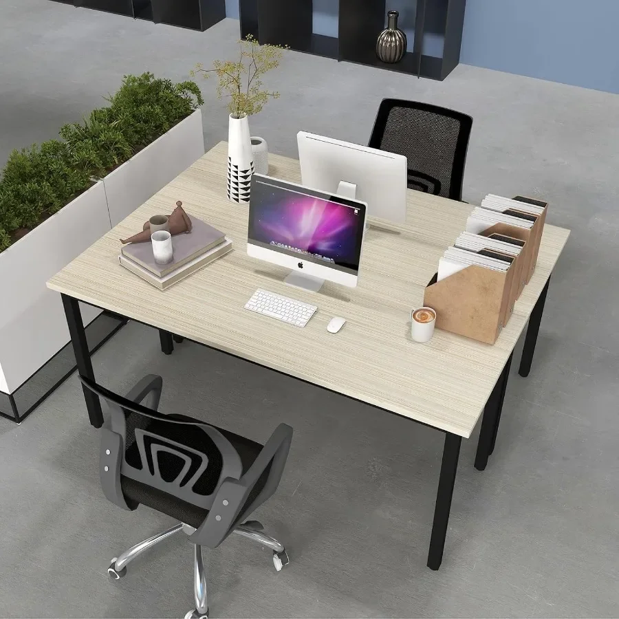 Conference Tables 9Feet Office Computer Desk for Meeting Room Study Writing Printer Podcast Table for 4-8 People Rustic 2PCS 11