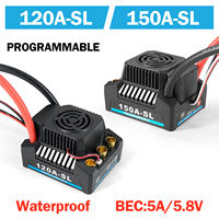 Platinum 120A 150A 2-4S Waterproof Burshless ESC with 5.8V-6.1V/3A BEC for 1/10 1/12 1/14 RC Car Truck Model Toys