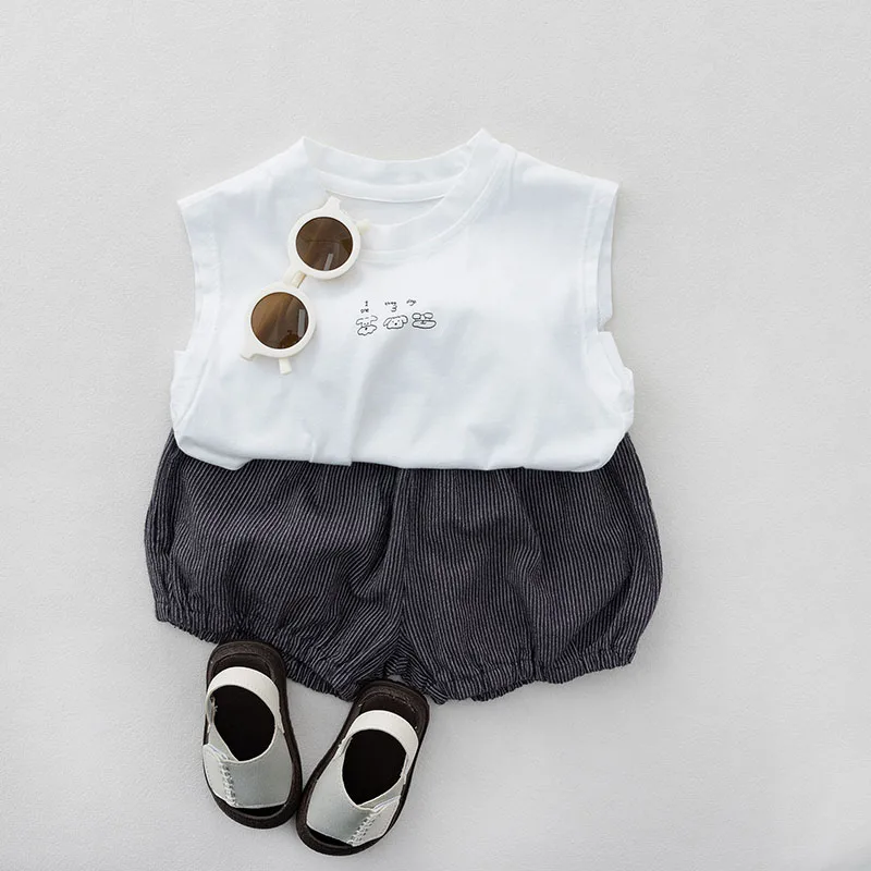 MILANCEL Sommer-Kindershorts 1-6T, lockere Kinder-Knickershorts, gestreifte Mädchen-Halbhosen, atmungsaktive Jungenhosen – Detail 12