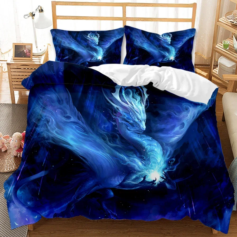 Pterosaur Duvet Cover Set Pterosaur Dragon Fantasy for Boys Teens Twin Bedding Set Double Queen King Size Polyester Quilt Cover