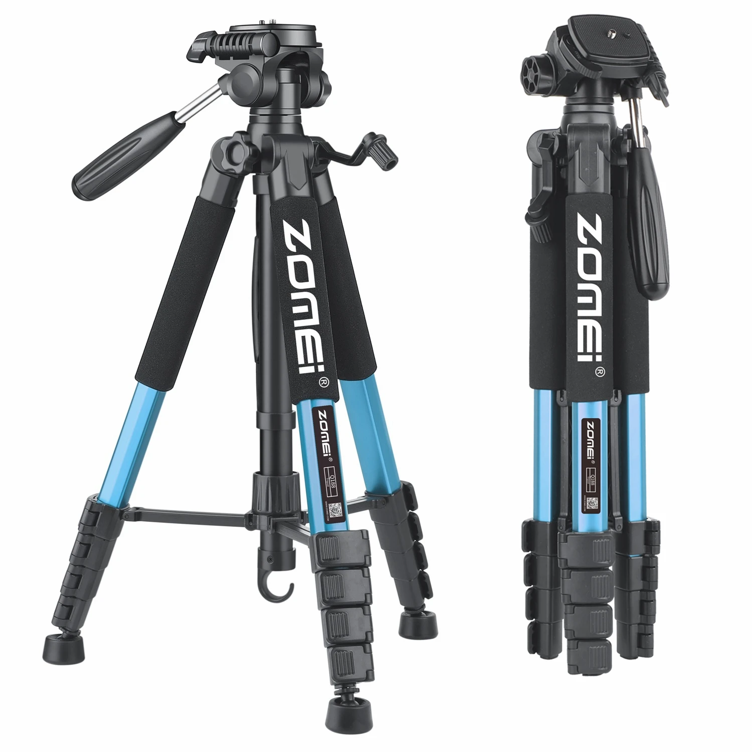 360°Rotatable Adjustable-panning Camera Zomei Tripod 187cm/73.6'' Tall Photography Stand Phone Mount with Adjustable-height Legs