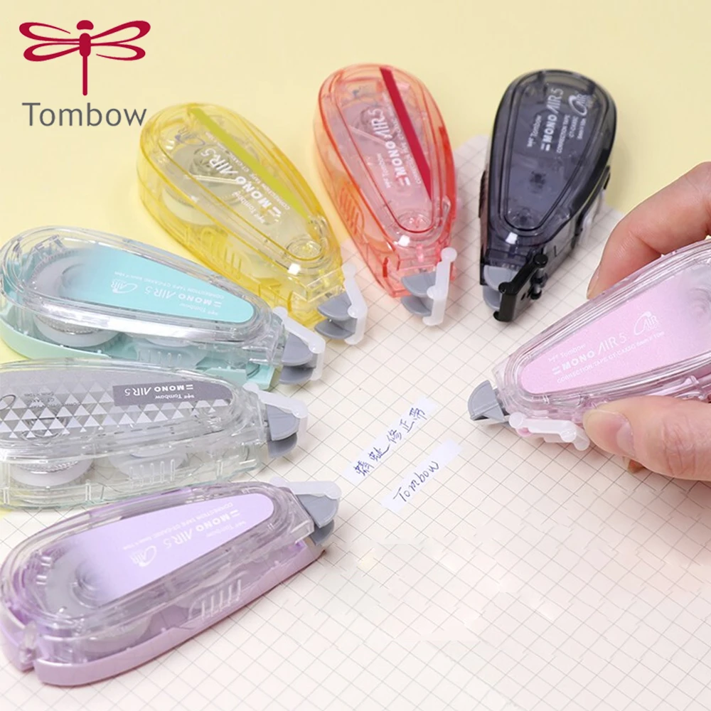

1 + 5 сменных насадок, японская корректирующая лента Tombow MONO, бесшумная, большой емкости, воздушная CT-CAX5C, милые исправленные туманные принадлежности для студентов, школьные принадлежности